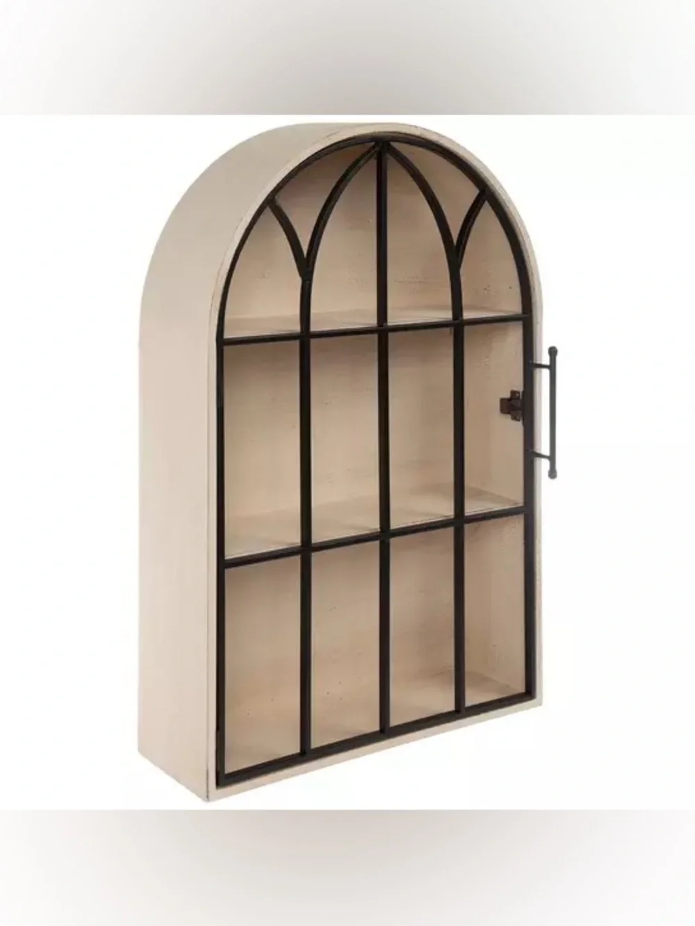 Arch Wall Shelf With Metal Door